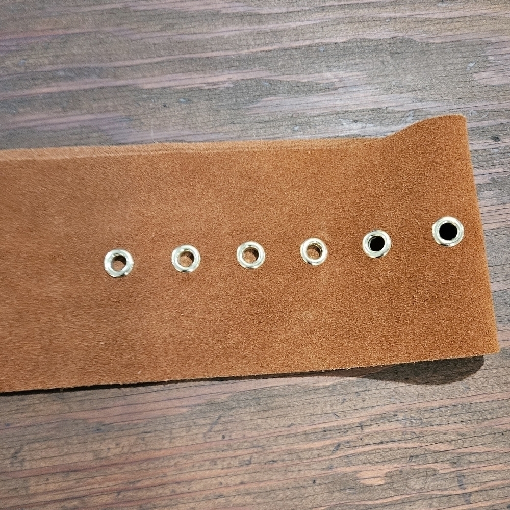 LOVESTRENGTH Austen Tan Suede Waist Belt In Genuine Leather. Size M/L - Picture 7 of 14